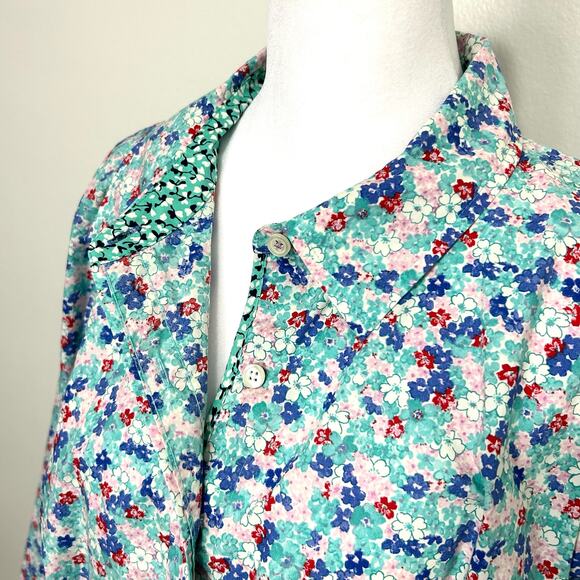 Talbots Floral Shirt Womens Size: X Lovely Ditsy Flowers Long Sleeve Button up - Picture 3 of 13